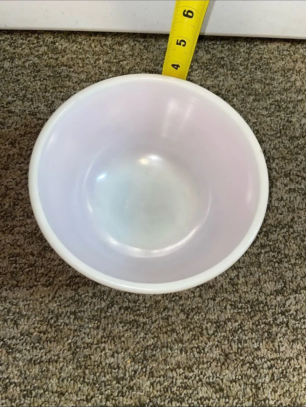 Pyrex Vintage-Style Coral Mixing Bowl with White Interior